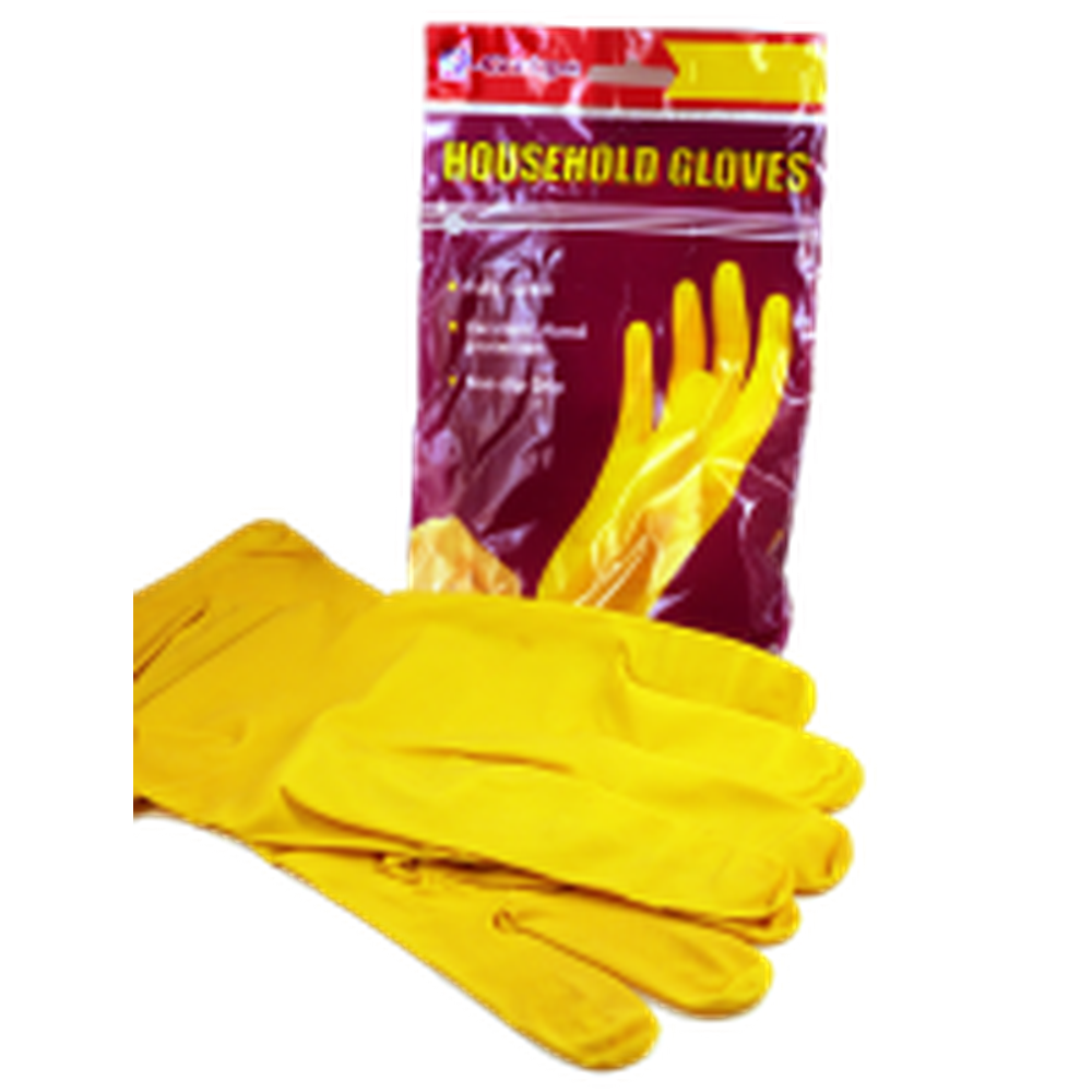 Yellow Flock Lined Q-Grip 15 Mil, Medium, 144 pr/cs